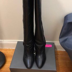 Black over knee boots